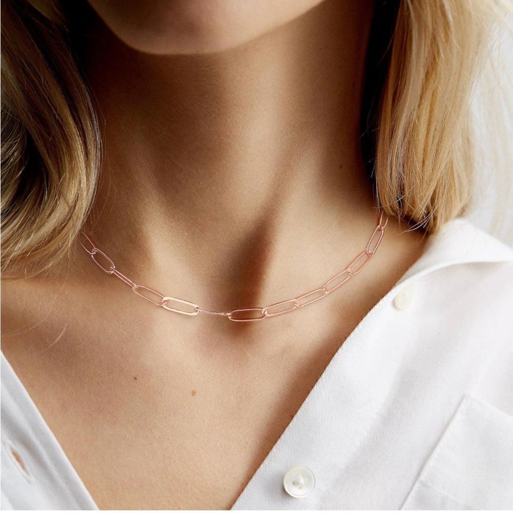 Rose Gold Monogram Initial Layered Necklaces - Picture 4 of 4